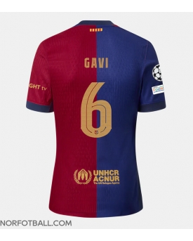 Billige Fotballdrakt Barcelona Paez Gavi #6 Replika Hjemmedrakt 2024-25 Kortermet